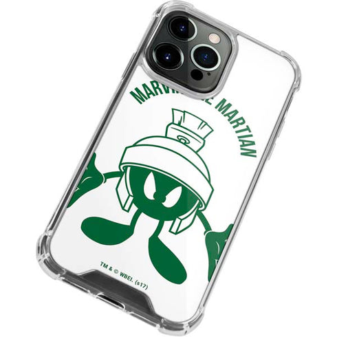 Looney Tunes Marvin the Martian Big Head iPhone 15 Pro Clear Case